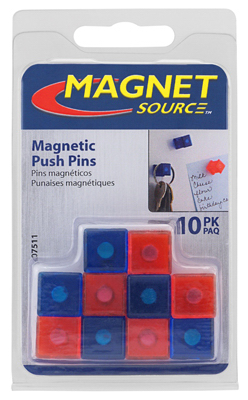 10CT BLU/Fushia Magnetic PushPin