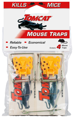Wooden Mouse Trap, 4 pack