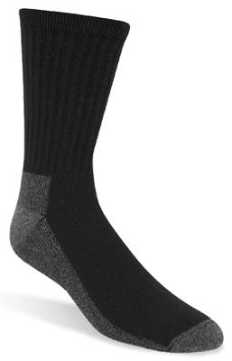 3PK MED BLK Work Sock