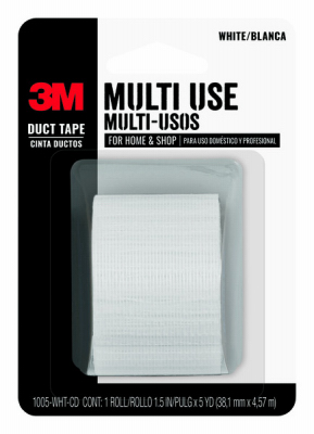 Multi-Purpose Duct Tape, White, 1-1/2" x 5 yd.