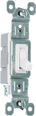 10Pk 15A White Grounded Switch