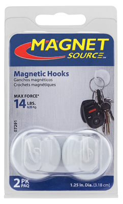 2PK White Magnetic AP Hook
