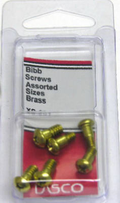6CT Asst Brass Bibb Screws