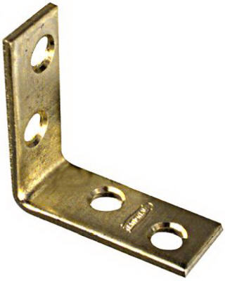 4Pk 1-1/2x5/8" Brass Corner Iron