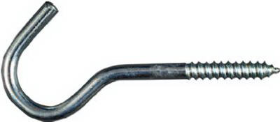 1/4"x4-1/4" Zinc Screw Hook