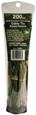 200pk Cable Tie Assorted