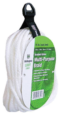 1/4"x50' WHT Nyl Cord