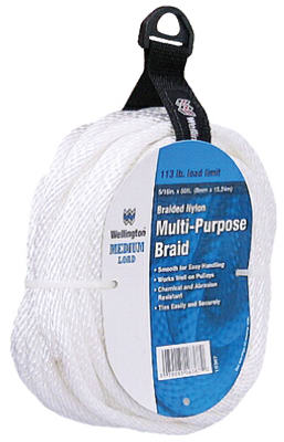 5/16"x50' WHT Nyl Cord