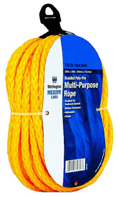3/8"x50' YEL Poly Rope