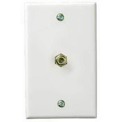White Coaxial Wall Plate