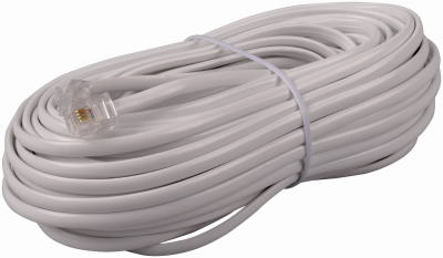 50' White Phone Line Cord