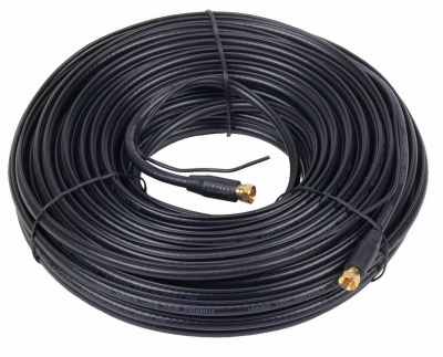 100' Black RG6U Coaxial Cable