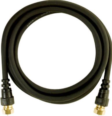 6' BLK RG6 Coax Cable