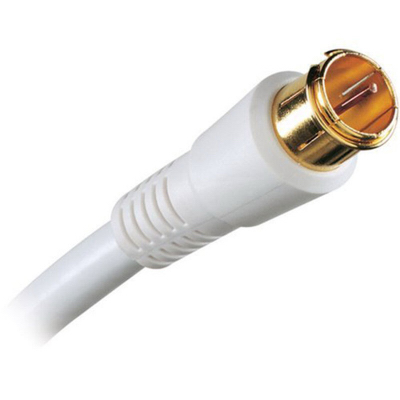 6' White RG6 Coaxial Cable