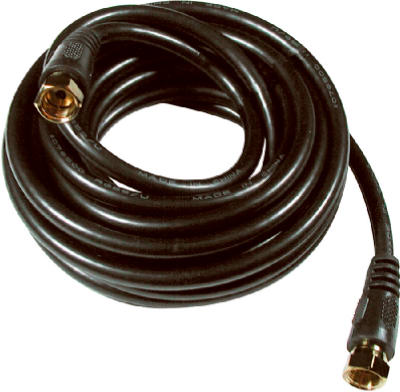 12' Black RG6 Coaxial Cable
