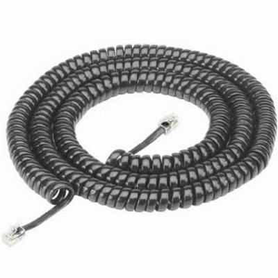 25' Black Coiled Handset Cord