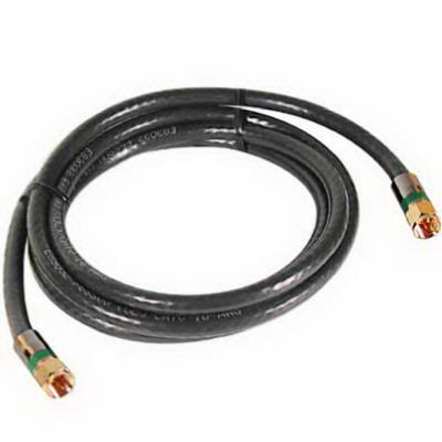 6' BLK Quad Coax Cable