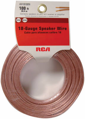 100' 18/2 Speaker CLEAR Wire
