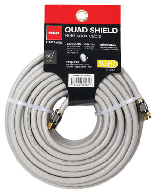 50' Quad Shield Cable