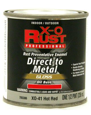 X-O Rust 1/2Pt Gloss Hot Red