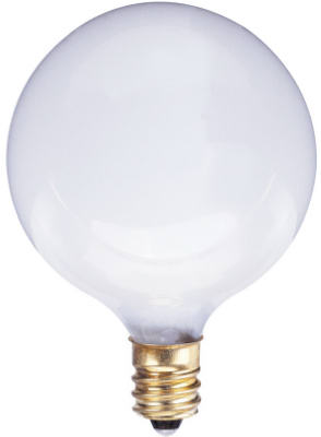 WP 2Pk White Vanity Globe Bulb