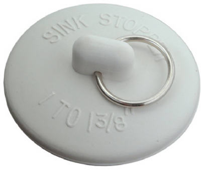 1-3/8" White Rubber Sink Stopper