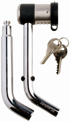 Chrome Plated Steel Bent Receiver Pin, with Swiveling Lock Head