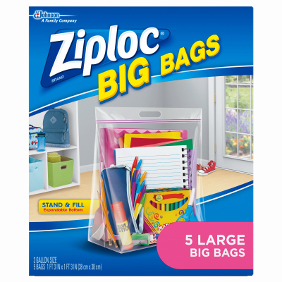 5pk Ziploc Hd Big Bags Large