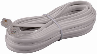 25' White Modular Line Cord