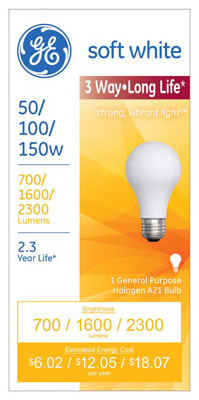 GE 50/100/150 Halo Bulb *