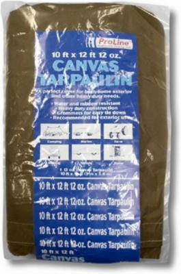 10x12 12OZ BRN CanvTarp