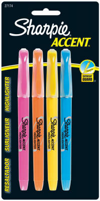 4PK Assorted Highlighters