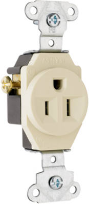 15A  Ivory Single Outlet