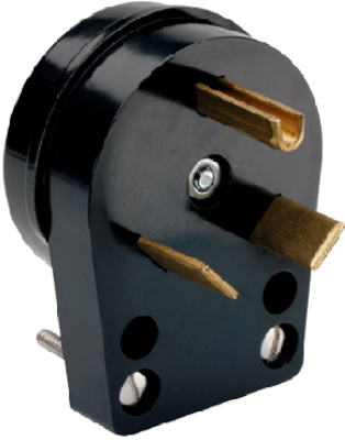 30A 125V Black Trailer Plug