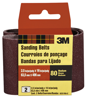 2pk 2-1/2x16 80gr 3m Sand Belt