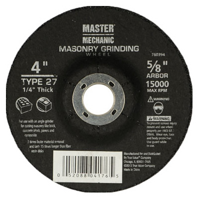4x1/4x5/8 Masonry Grinding Wheel