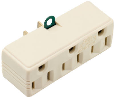 15A Ivory Triple Adapter