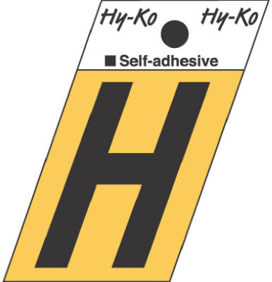 1-1/2" Adhesive Alum Letter H