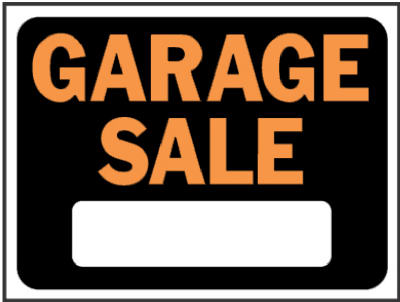 9x12 Plastic Garage Sale Sign