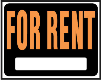 15x19 Plastic For Rent Sign