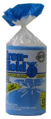 30 CT 13GAL BLUE TRNS TRASH BAGS