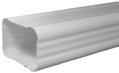 10' WHT Vinyl Downspout