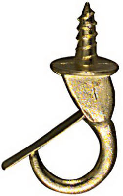 2Pk 7/8 Brass Safety Cup Hooks