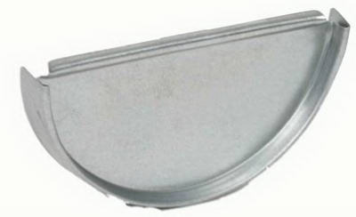 5" Galv Half Round End Cap