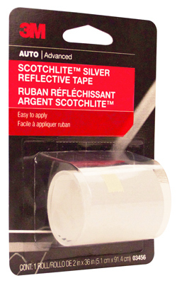 2"x36" Silver Refl Safety Tape
