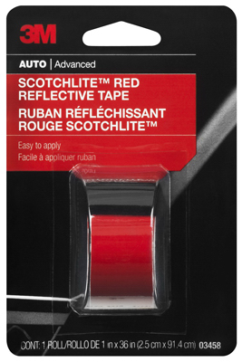 1"x36" Red Refl Safety Tape