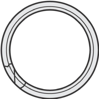 100PK1/2"Split Key Ring