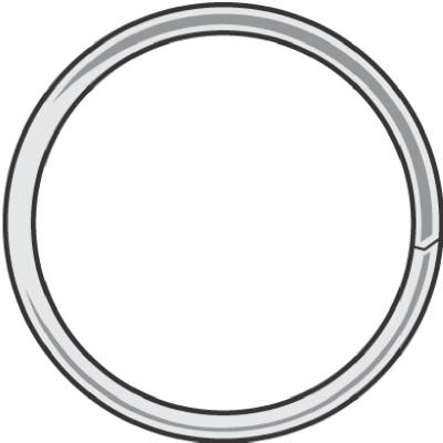 1" Split Key Ring