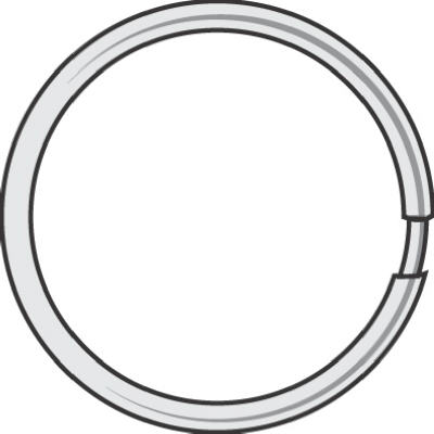 50PK 1-1/2"Spl Key Ring
