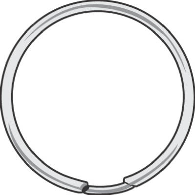 50PK 2" Split Key Ring